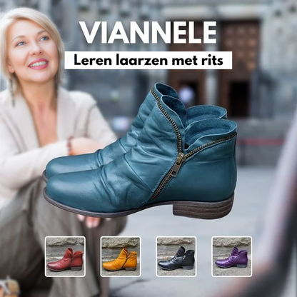 Viannele | Leren laarzen met rits