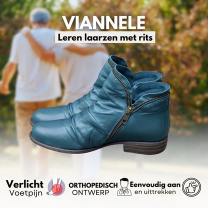 Viannele | Leren laarzen met rits