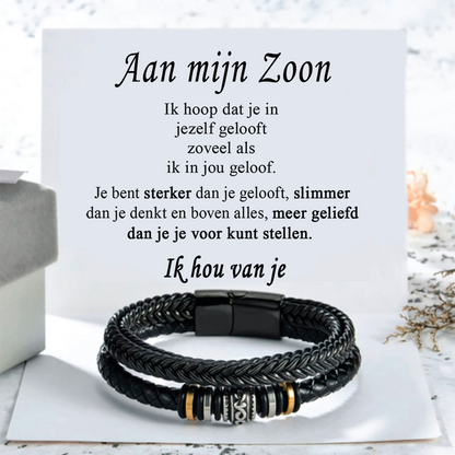 Aan mijn Zoon armband - Trots op je